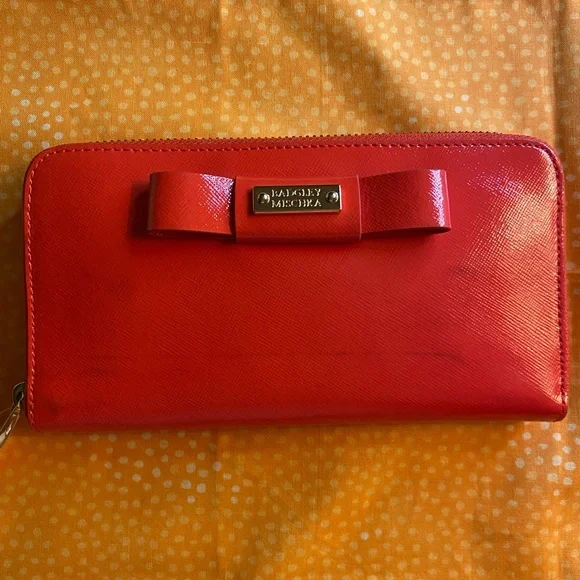 Badgley Mischka Poppy Colored zippy Wallet - Picture 1 of 8